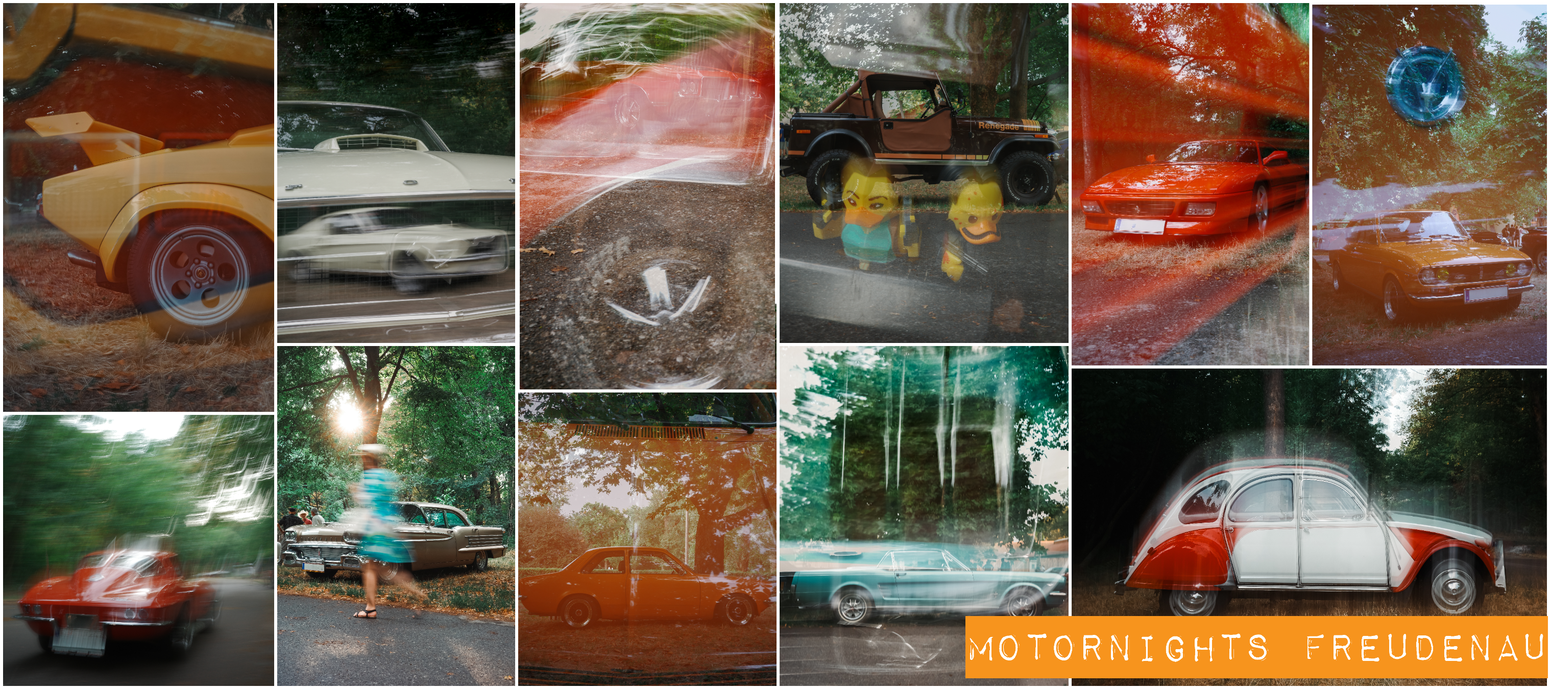 Freudenau August — dreiteilige Instagram-Collage