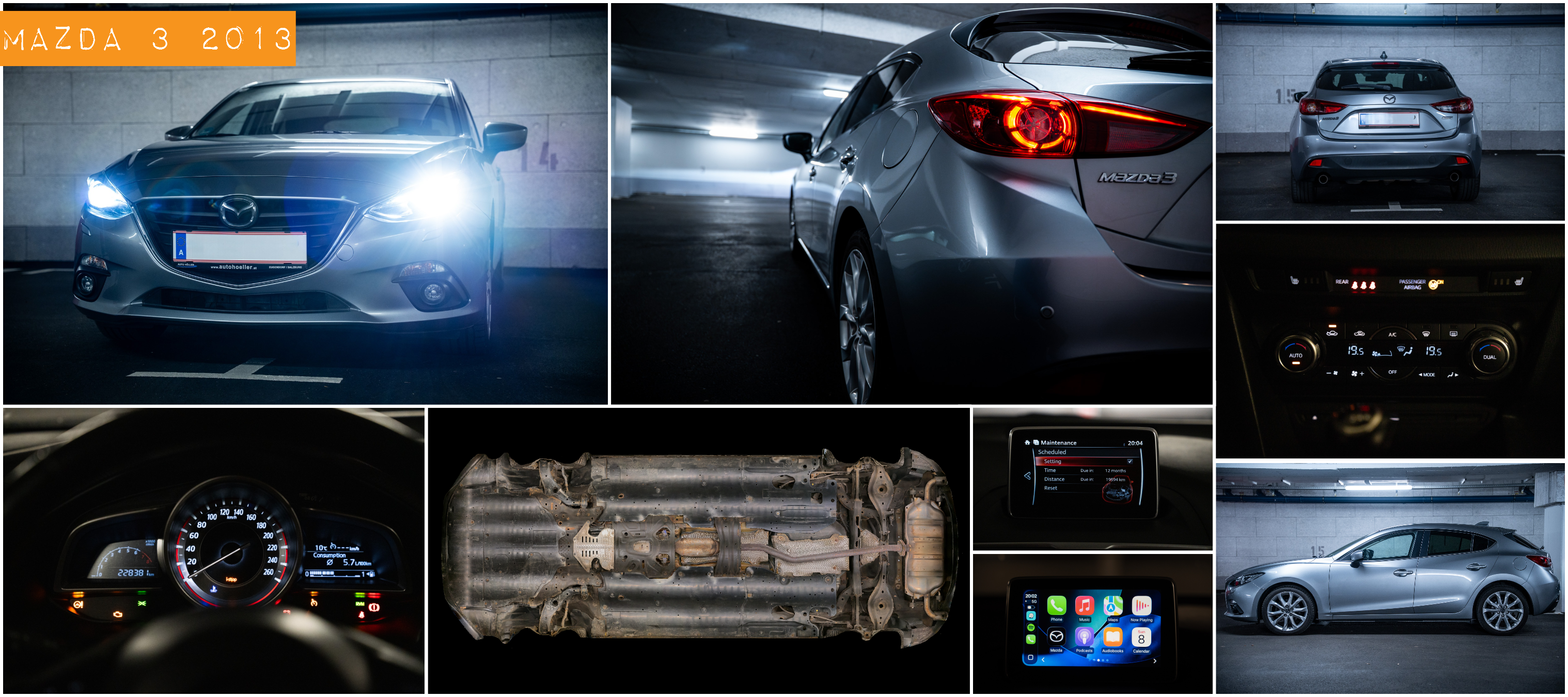 Mazda 3 — dreiteilige Instagram-Collage